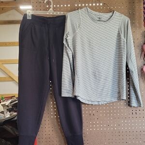 Everyday Black Pull-On Joggers with Elastic Waist With Matching Top